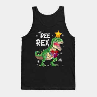 Christmas Dinosaur Tree Rex Pajamas Men Boys Kids Xmas Tank Top